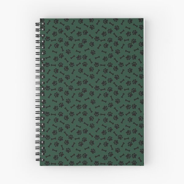 Item preview, Forest Green And Black Dog Paw And Bone Pattern designed and sold by pattern-archive.