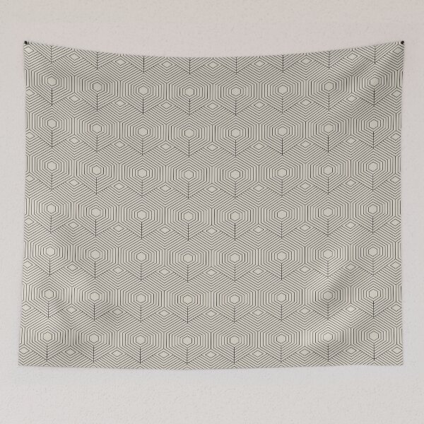 Item preview, Abstract hexagon pattern, luxury minimal geometric interior design designed and sold by Aurum-design.