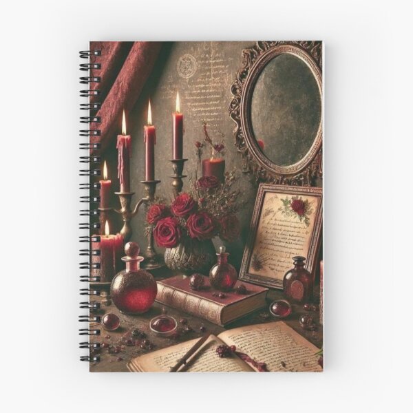 Item preview, Dark Academia Gothic Alchemist Desk with Red Roses and Candles designed and sold by Hey! your search is end here.