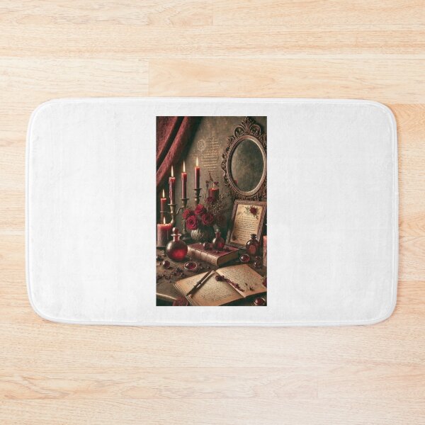 Item preview, Dark Academia Gothic Alchemist Desk with Red Roses and Candles designed and sold by Hey! your search is end here.
