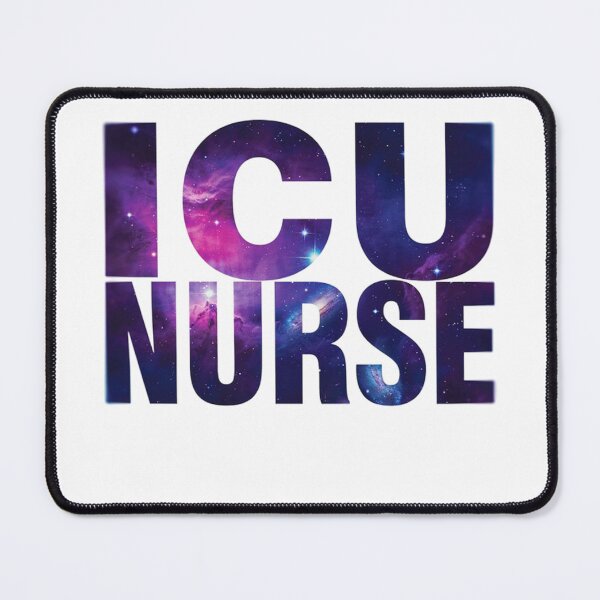 Item preview, ICU Nurse Cosmic Galaxy Typography | Space Nebula Nursing Design designed and sold by Barkashow.