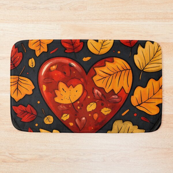 Item preview, Hearts 16 - Autumn Leaf Heart Vintage Art designed and sold by NikaNavi.