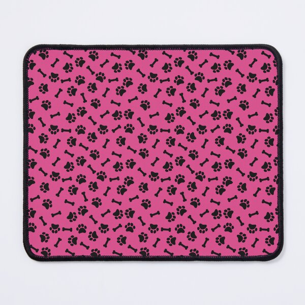 Item preview, Hot Pink And Black Dog Paw And Bone Pattern designed and sold by pattern-archive.