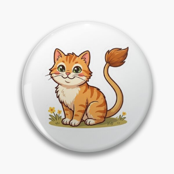 Item preview, Cute Orange Tabby Cat Sticker | Kawaii Ginger Kitty Cartoon with Big Green Eyes designed and sold by PrintforDesign.