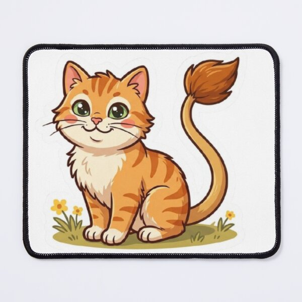 Item preview, Cute Orange Tabby Cat Sticker | Kawaii Ginger Kitty Cartoon with Big Green Eyes designed and sold by PrintforDesign.