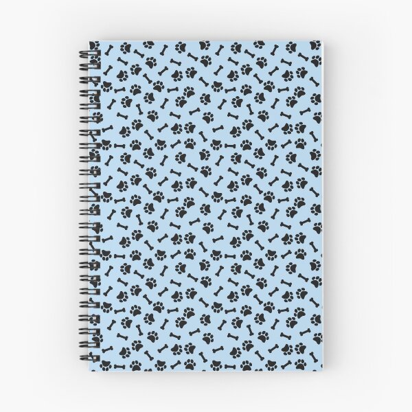 Item preview, Ice Blue And Black Dog Paw And Bone Pattern designed and sold by pattern-archive.