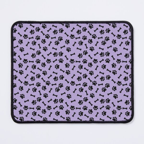 Item preview, Lilac And Black Dog Paw And Bone Pattern designed and sold by pattern-archive.