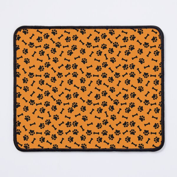 Item preview, Orange And Black Dog Paw And Bone Pattern designed and sold by pattern-archive.