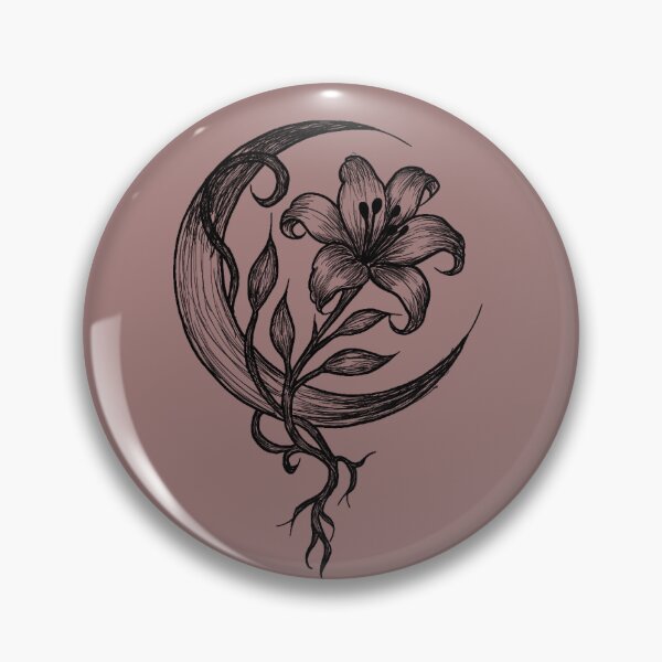 Item preview, Floral Crescent Moon Line Art | Botanical Celestial Aesthetic Stickers designed and sold by Marianarcezar.
