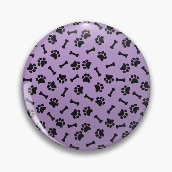 Item preview, Purple And Black Dog Paw And Bone Pattern designed and sold by pattern-archive.
