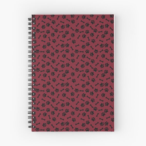 Item preview, Red And Black Dog Paw And Bone Pattern designed and sold by pattern-archive.