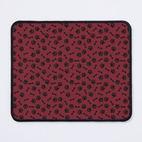Item preview, Red And Black Dog Paw And Bone Pattern designed and sold by pattern-archive.