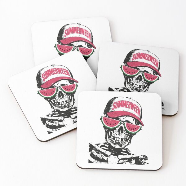 Item preview, Summerween Skeleton Watermelon Sunglasses Retro Beach Halloween designed and sold by AnAzArt.