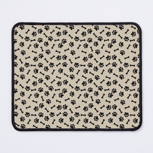 Item preview, Sand And Black Dog Paw And Bone Pattern designed and sold by pattern-archive.