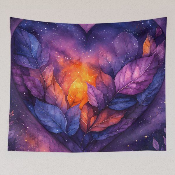 Item preview, Hearts 17 - Cosmic Galaxy Heart Leaf Illustration designed and sold by NikaNavi.