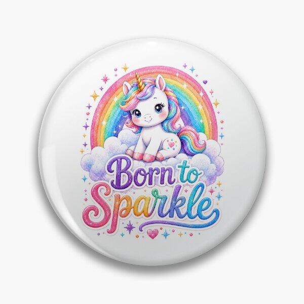 Item preview, Born to Sparkle Cute Rainbow Unicorn designed and sold by DesignsO'Random.