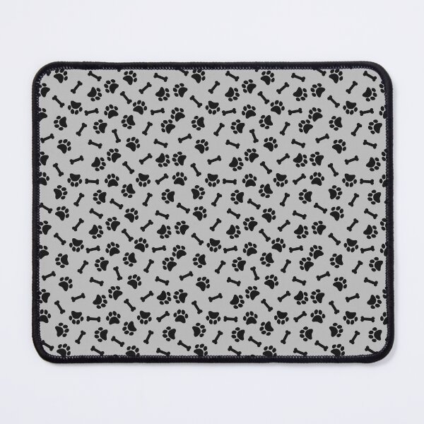 Item preview, Silver And Black Dog Paw And Bone Pattern designed and sold by pattern-archive.