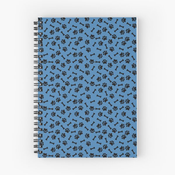 Item preview, Steel Blue And Black Dog Paw And Bone Pattern designed and sold by pattern-archive.