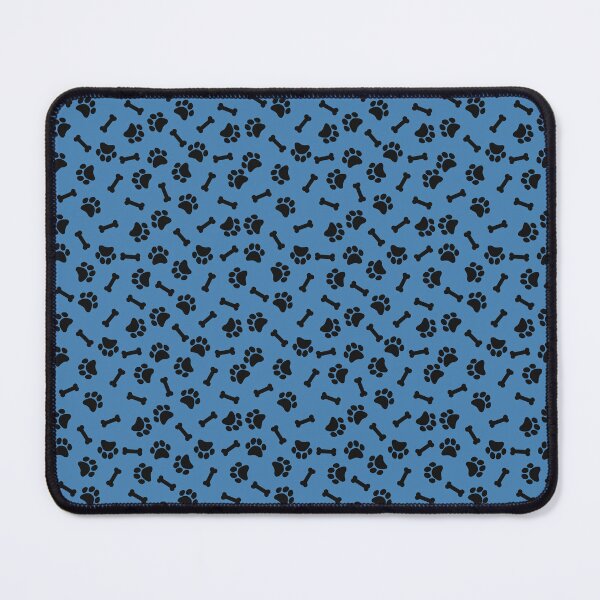 Item preview, Steel Blue And Black Dog Paw And Bone Pattern designed and sold by pattern-archive.