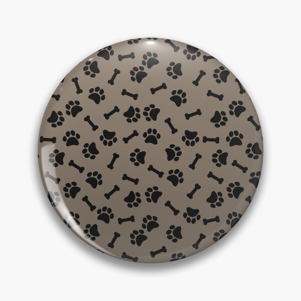 Item preview, Taupe And Black Dog Paw And Bone Pattern designed and sold by pattern-archive.