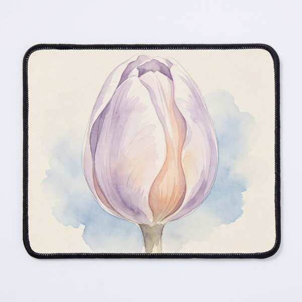 Item preview, Minimalist Pastel Tulip Watercolor - Elegant Floral Art designed and sold by Chaos world.