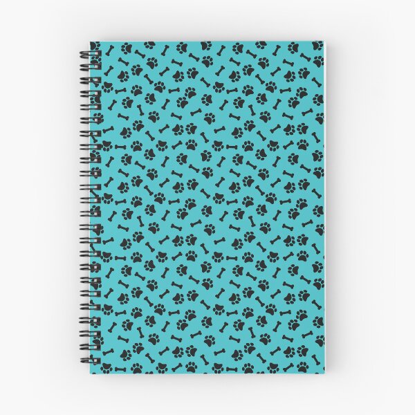 Item preview, Turquoise And Black Dog Paw And Bone Pattern designed and sold by pattern-archive.