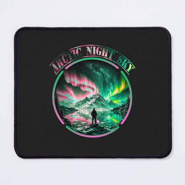 Item preview, Arctic Night Sky Shirt Northern Wilderness Aurora Graphic Tee Celestial Winter Landscape Design. designed and sold by TrebdoraCrafts.