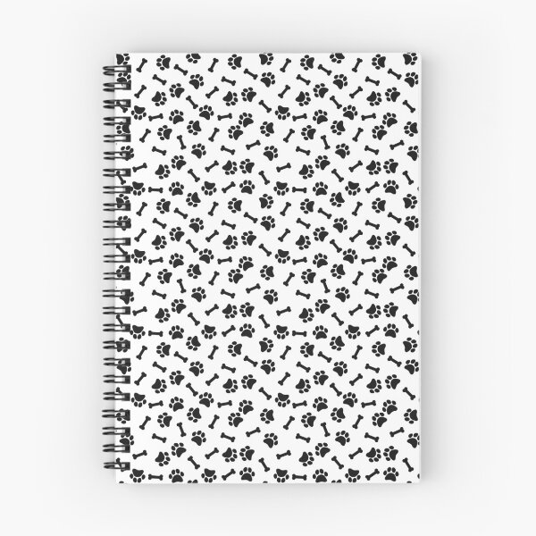Item preview, White And Black Dog Paw And Bone Pattern designed and sold by pattern-archive.