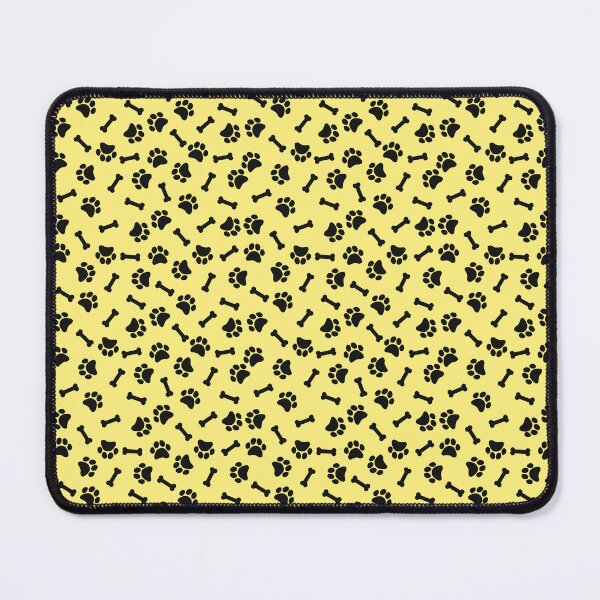 Item preview, Yellow And Black Dog Paw And Bone Pattern designed and sold by pattern-archive.