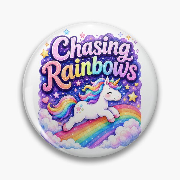 Item preview, Cute Unicorn Chasing Rainbows  designed and sold by DesignsO'Random.