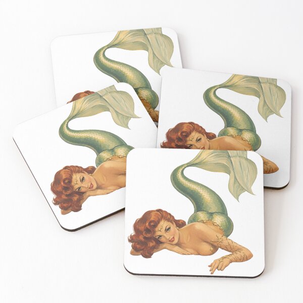 Item preview, Vintage Mermaid Pin-Up – Retro Ocean Fantasy Girl designed and sold by Cosplayvintage.