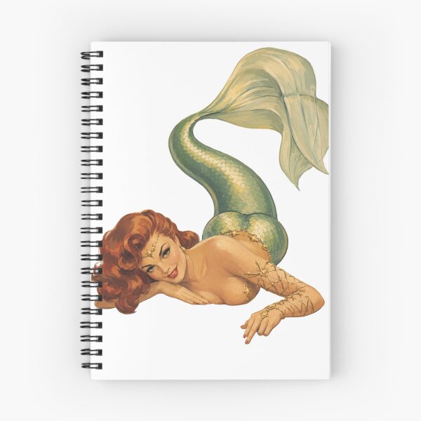 Item preview, Vintage Mermaid Pin-Up – Retro Ocean Fantasy Girl designed and sold by Cosplayvintage.