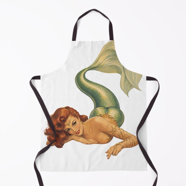 Item preview, Vintage Mermaid Pin-Up – Retro Ocean Fantasy Girl designed and sold by Cosplayvintage.
