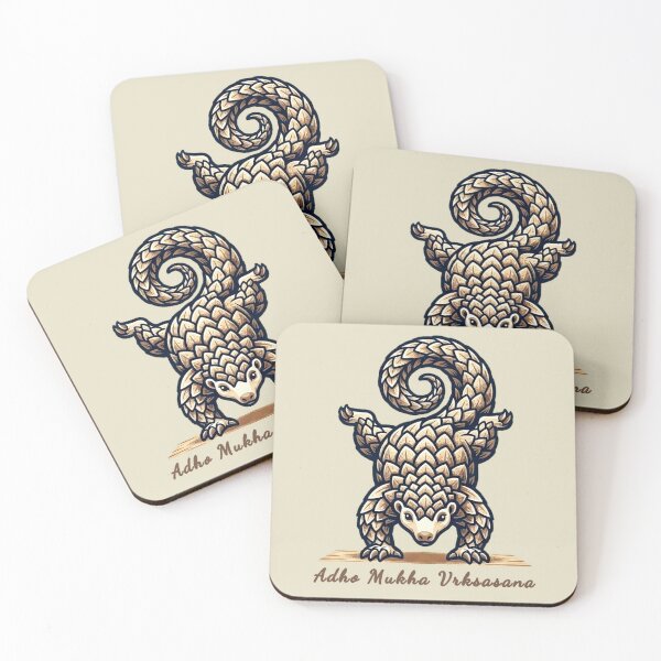Item preview, Yoga Pangolin: Adho Mukha Vrksasana designed and sold by Finding Source Designs.
