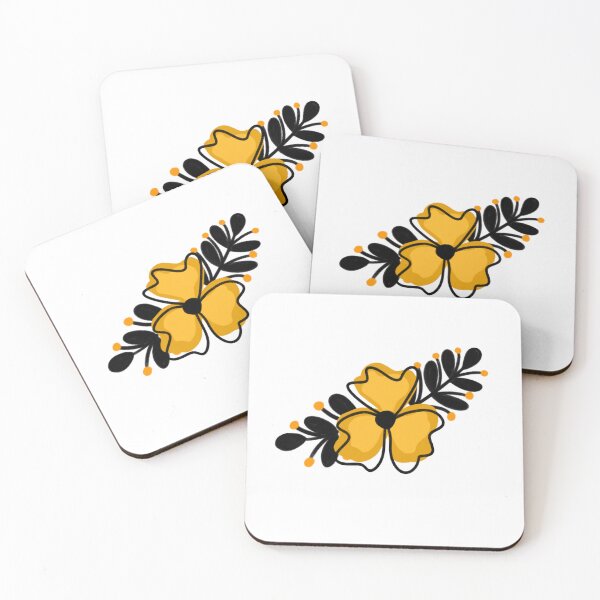 Item preview, Alegres flores silvestres amarillas y ramitas negras designed and sold by studioaudrea.