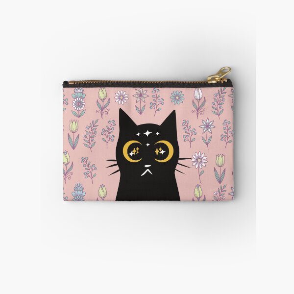 Item preview, Floral Black Cat designed and sold by IvysCreativityHouse.