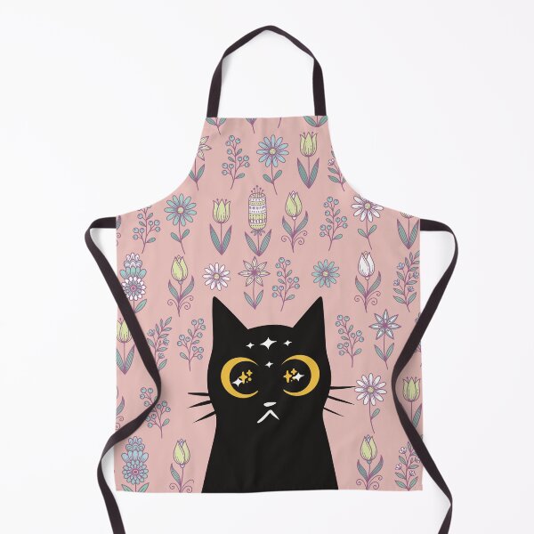 Item preview, Floral Black Cat designed and sold by IvysCreativityHouse.