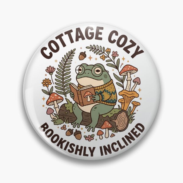 Item preview, Frog Cottagecore Reading Space Bookworm Vintage Art designed and sold by ART ATTACK ZONE.