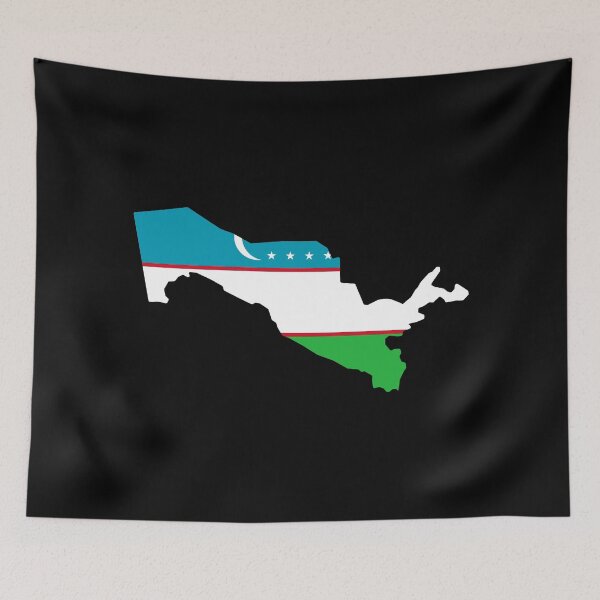 Item preview, Uzbekistan Shaped Flag UZ designed and sold by shitpostee.