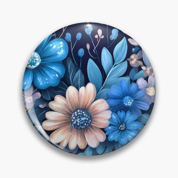 Item preview, Hearts 18 - Blue Night Galaxy Floral Heart Art designed and sold by NikaNavi.
