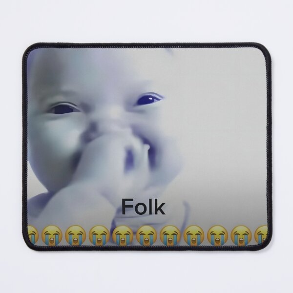 Item preview, Folk Crying Emoji Meme - Ironic Funny Baby designed and sold by Zentavix.