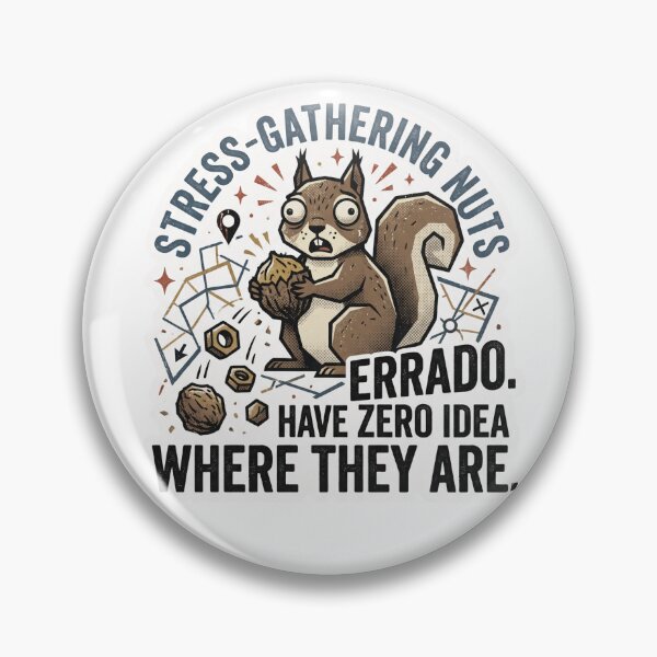 Item preview, Stress Gathering - Funny Anxious Squirrel Retro Art designed and sold by 0Zetgest.