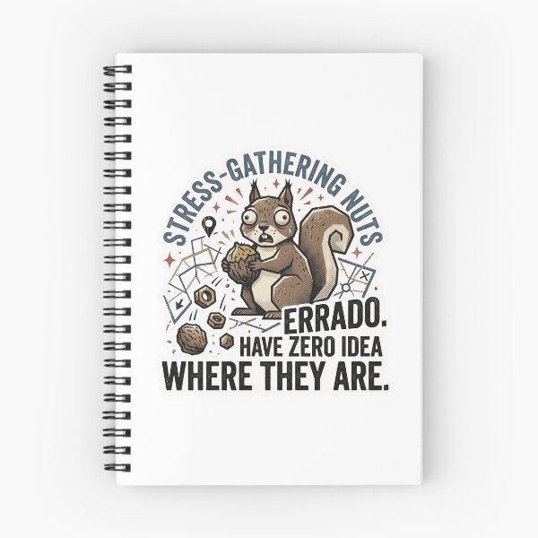 Item preview, Stress Gathering - Funny Anxious Squirrel Retro Art designed and sold by 0Zetgest.