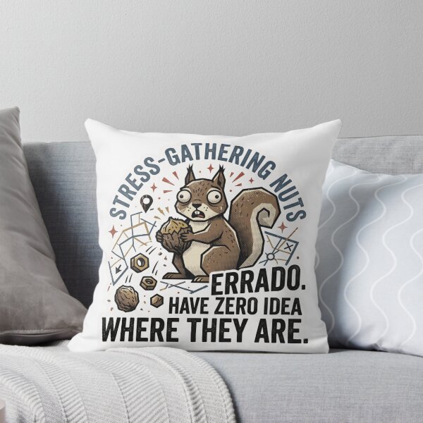 Item preview, Stress Gathering - Funny Anxious Squirrel Retro Art designed and sold by 0Zetgest.