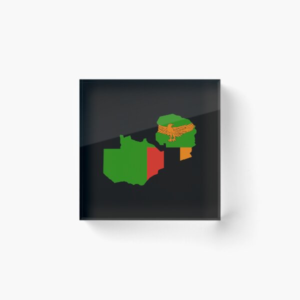 Item preview, Zambia Shaped Flag ZM designed and sold by shitpostee.
