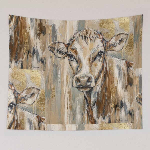 Item preview, Blushing Bovine™ — Rustic Elegance in Bloom designed and sold by Creative Expressions Art.