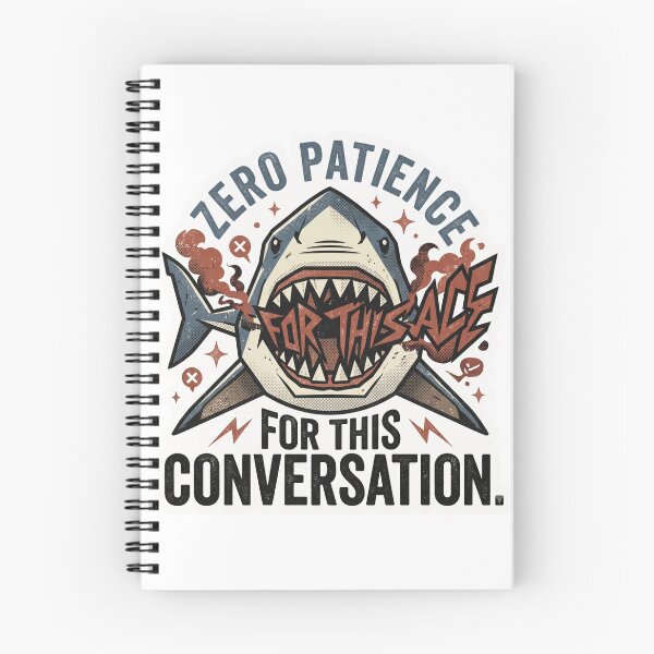 Item preview, Zero Patience - Aggressive Shark Sarcastic Vintage Design designed and sold by 0Zetgest.