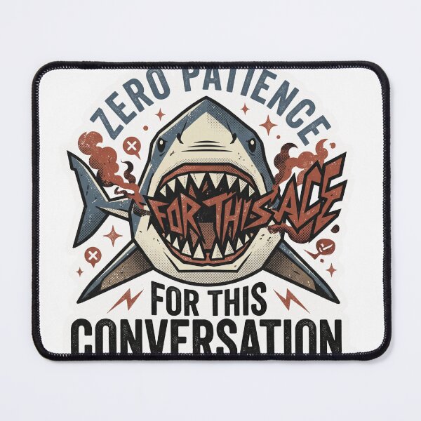 Item preview, Zero Patience - Aggressive Shark Sarcastic Vintage Design designed and sold by 0Zetgest.