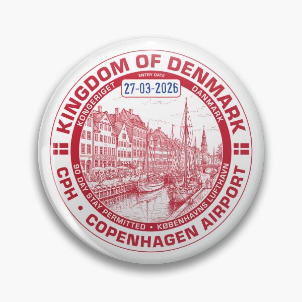 Item preview, Passport Stamp - Copenhagen, Denmark designed and sold by travelwitheric.