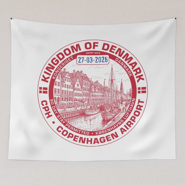 Item preview, Passport Stamp - Copenhagen, Denmark designed and sold by travelwitheric.
